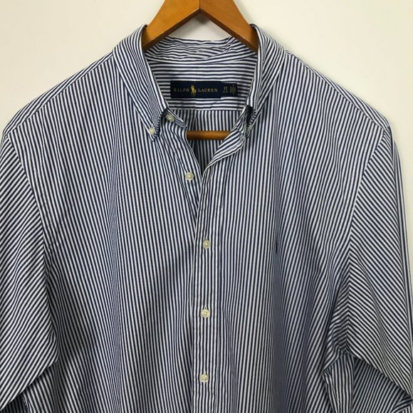 Ralph Lauren Other - Ralph Lauren Striped Cotton 17 34/35 Button Shirt